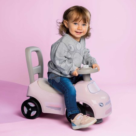 Odrážedla od 10 měsíců - Sportovní odrážedlo a chodítko se zvukem 2v1 Auto Ride On Pink Smoby - 4