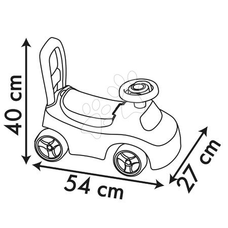 Odrážedla od 10 měsíců - Odrážedlo a chodítko 2v1 Minnie Auto Ride On Smoby - 4