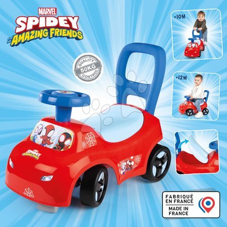 Veicoli per bambini - Cavalcabile e primi passi Spidey Auto Ride On Smoby_1