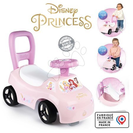 Bébitaxik 10 hónapos kortól - Bébitaxi és járássegítő 2in1 Disney Princess Auto Ride On Smoby