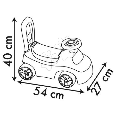 Bébitaxik 10 hónapos kortól - Bébitaxi és járássegítő 2in1 Disney Princess Auto Ride On Smoby - 4