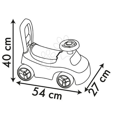 Bébitaxik 10 hónapos kortól - Bébitaxi és járássegítő Peppa Pig Auto Ride On Smoby - 3