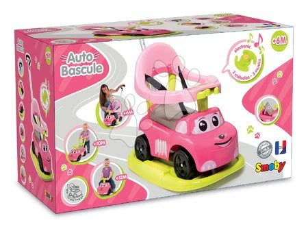 Odrážedla od 6 měsíců - Odrážedlo a houpačka Auto Rocking Pink Smoby - 10