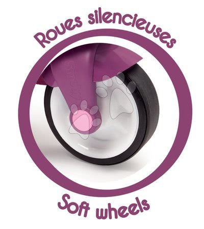 Odrážedla od 18 měsíců - Odrážedlo motorka s reflektorem Scooter Pink Smoby - 5