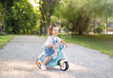 Odrážedla od 18 měsíců - Odrážedlo motorka s reflektorem Scooter Blue Smoby - 9