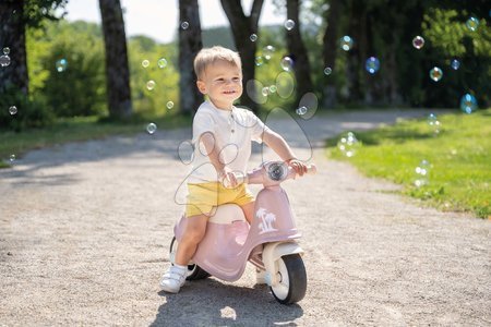 Odrážedla od 18 měsíců - Odrážedlo motorka s reflektorem Scooter Pink Smoby - 10