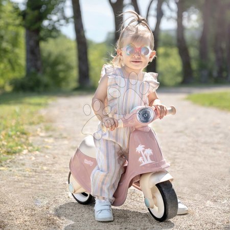 Odrážedla od 18 měsíců - Odrážedlo motorka s reflektorem Scooter Pink Smoby - 9