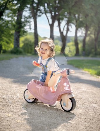 Odrážedla od 18 měsíců - Odrážedlo motorka s reflektorem Scooter Pink Smoby - 5