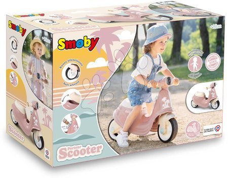 Jeździki od 18 miesięcy - Odpychacz motor z reflektorem Scooter Pink Smoby - 11