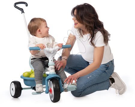 Tříkolky od 15 měsíců - Tříkolka s volnoběhem Be Move Tricycle Blue Smoby - 12