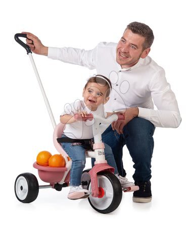 Tříkolky od 15 měsíců - Tříkolka s volnoběhem Be Move Tricycle Pink Smoby - 12