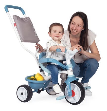 Triciklik 10 hónapos kortól - Tricikli kiesésgátlóval Be Move Comfort Tricycle Blue Smoby - 9