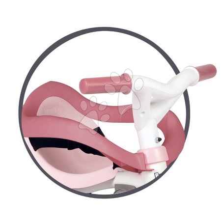 Tříkolky od 10 měsíců - Tříkolka s opěrkou Be Move Comfort Tricycle Pink Smoby - 3