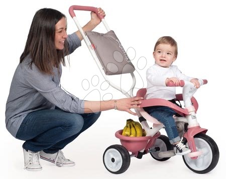 Tříkolky od 10 měsíců - Tříkolka s opěrkou Be Move Comfort Tricycle Pink Smoby - 9