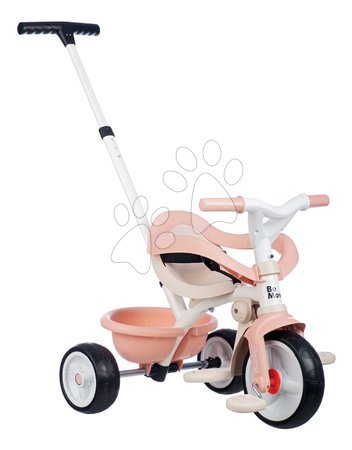 Triciclete - Tricicletă cu funcție de rulare liberă Be Move Comfort Tricycle Pink Smoby