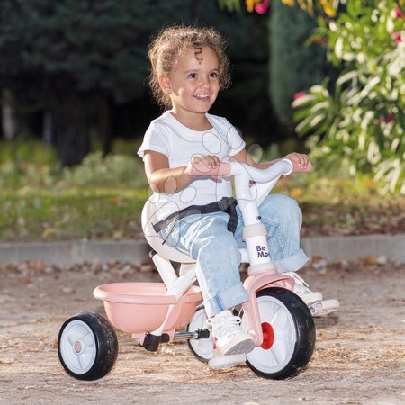 Triciclete de la 10 luni - Tricicletă cu funcție de rulare liberă Be Move Comfort Tricycle Pink Smoby - 3