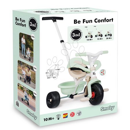 Triciclos a partir de 10 meses - Triciclo con rueda libre Be Fun Comfort Tricycle Smoby - 7