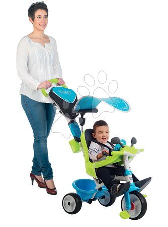 Rowerki trójkołowe od 10 miesiąca - Trójkołowiec z pokrowcem Baby Driver Comfort Blue Smoby - 6