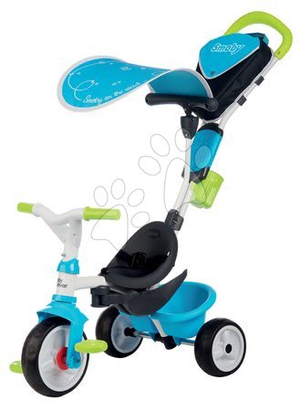 Tříkolky od 10 měsíců - Tříkolka s potahem Baby Driver Comfort Blue Smoby - 5