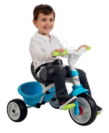 Tříkolky od 10 měsíců - Tříkolka s potahem Baby Driver Comfort Blue Smoby - 11