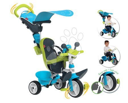 Smoby - Trojkolka s poťahom Baby Driver Comfort Blue Smoby