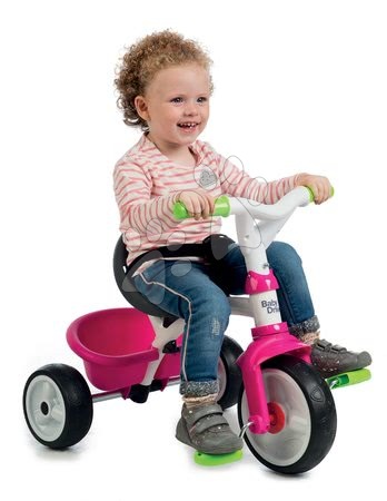 Tricikli za djecu od 10 mjeseci - Tricikl s prevlakom Baby Driver Comfort Pink Smoby - 8