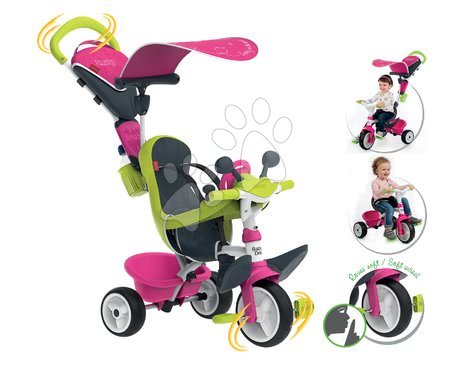 Tricikli za djecu od 10 mjeseci - Tricikl s prevlakom Baby Driver Comfort Pink Smoby - 7