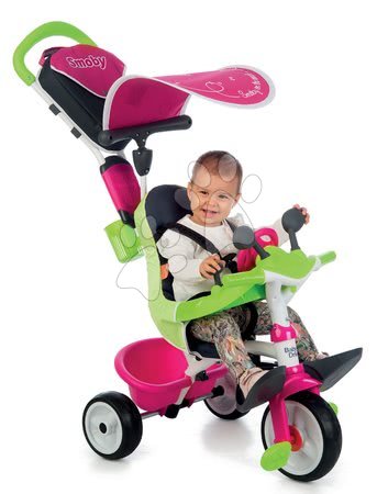 Tricikli za djecu od 10 mjeseci - Tricikl s prevlakom Baby Driver Comfort Pink Smoby - 4