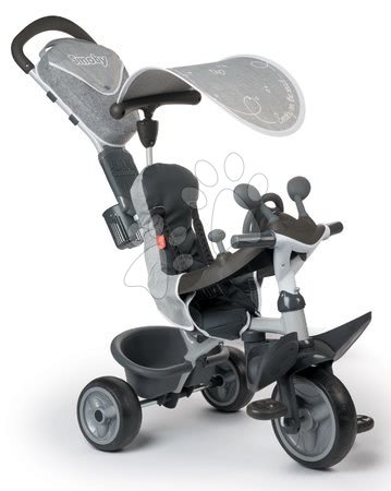 Trojkolky od 10 mesiacov - Trojkolka s poťahom DeLuxe Baby Driver Comfort Grey Smoby - 7