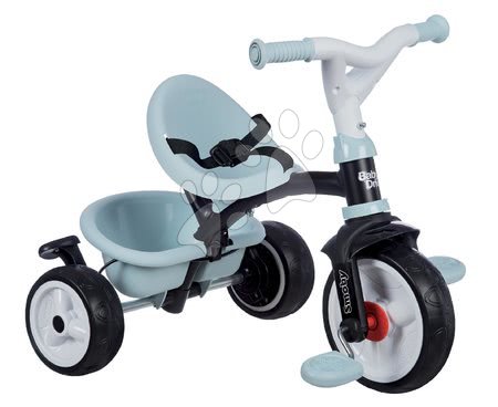 Tricycle à partir de 10 mois - Tricycle et poussette en un avec frein Baby Driver Plus Blue Smoby - 3