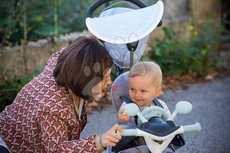 Trikes from 10 months - Tricycle and stroller in one with brake Baby Driver Plus Blue Smoby - 12