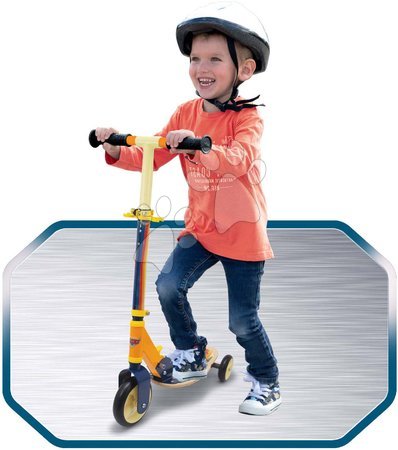 Trotinete cu trei roţi - Trotinetă din lemn cu trei roți Cars 3 Wheels Foldable Scooter Smoby  - 3