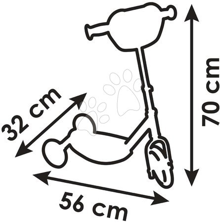 Trotinete cu trei roţi - Trotinetă cu trei roți Gabby 3 Wheels Scooter Smoby - 4