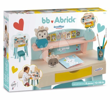 Baba építőjáték és kockák - Rajzasztal Állatok My first desk BB Abrick Écoiffier - 5