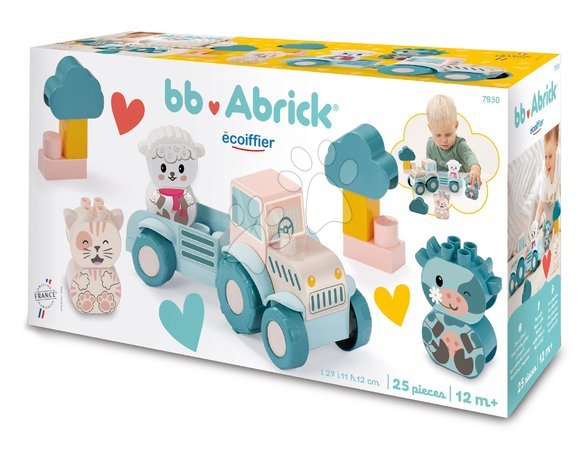 Juegos de construcción para los más pequeños - Tractor didáctico con animales My First Tractor BB Abrick Écoiffier - 5