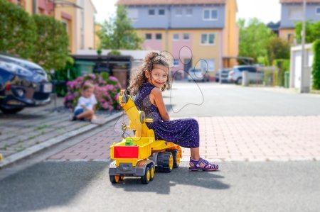 Jeździki od 18 miesięcy - Odpychacz budowlany samochód dźwig Power Worker Maxi Crane BIG - 5