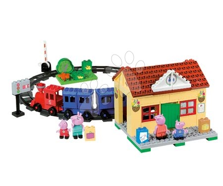 Stavebnice BIG-Bloxx jako lego - Stavebnice Peppa Pig na nádraží PlayBIG - 1