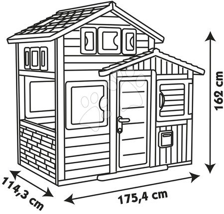 Ekskluzivno pri nas - Hišica Prijateljev z mizo pod lučjo na podlagi v elegantnih barvah Friends House Evo Playhouse Smoby - 34