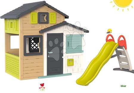 Case per bambini con scivolo - Set Casetta degli Amici in colori eleganti Friends House Evo Playhouse Smoby - 38