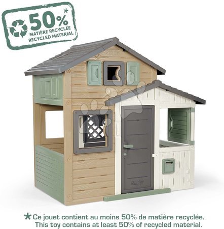 Uniquement chez nous - Maison des amis écologique avec clochette pour une visite en pleine nature dans des tons marron Friends House Evo Playhouse G - 31