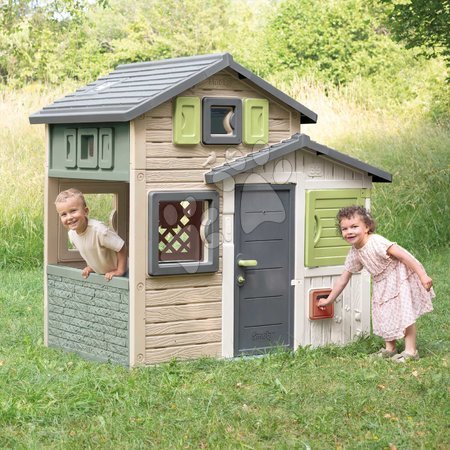 Kleine Spielhäuser für Kinder - Spielhaus der Freunde mit vollen Türen und Fenster Friends Evo Playhouse Life Smoby - 8