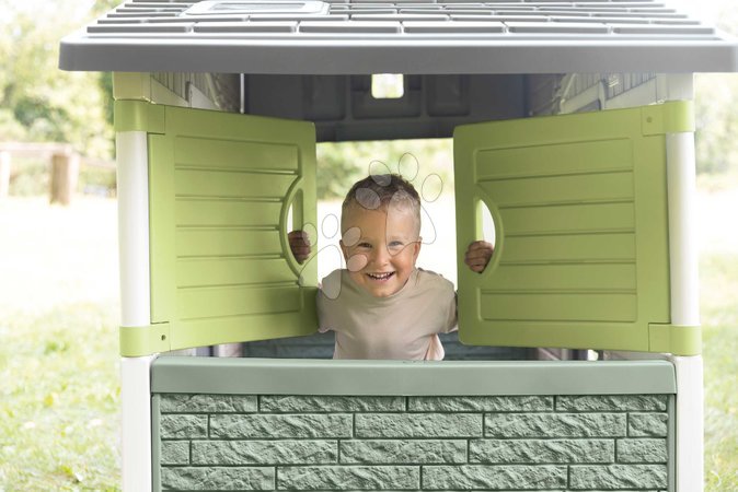 Cabanes avec toboggan pour enfants - Maison des Amis avec des portes pleines et une fenêtre Friends Evo Playhouse Life Smoby - 10