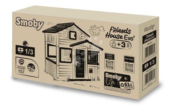 Kids' playhouses - Friends House with Full Doors and Window Friends Evo Playhouse Life Smoby - 4