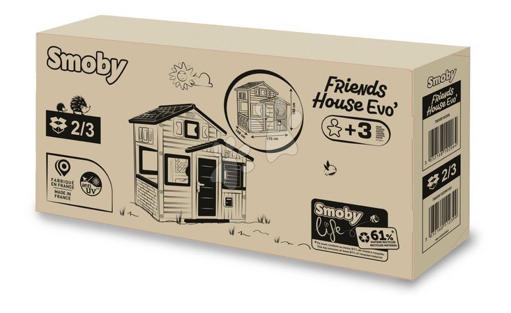 Kids' playhouses - Friends House with Full Doors and Window Friends Evo Playhouse Life Smoby - 5