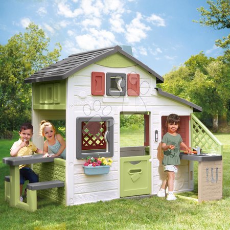 Cabanes avec balançoire - Maison avec cuisine et jardin Friends House Life Smoby - 5