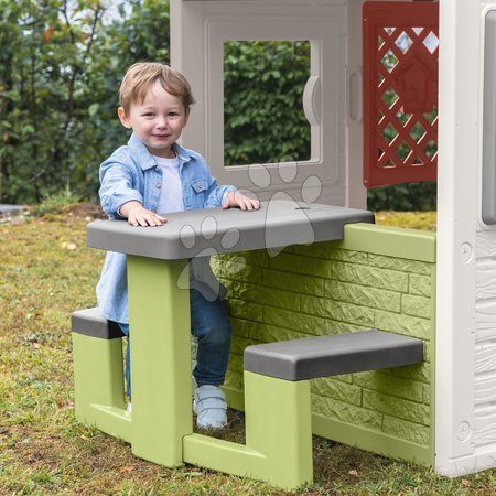 Spielhäuser mit Möbeln - Set Spielhaus der Freunde mit Küche und Holzliege Friends House Life Smoby - 5