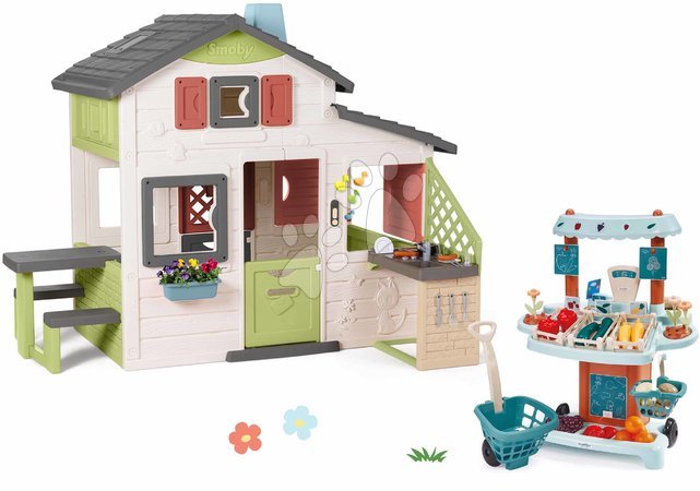 Spielhäuser Sets | Seite 6 - Set Haus der Freunde und Gemüsestand Friends House Life Smoby