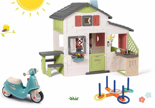 Spielhäuser Sets | Seite 6 - Set Haus der Freunde und Renn-Roller Friends House Life Smoby