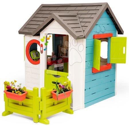 Cabanes avec toboggan pour enfants - Maison avec restaurant de jardin Chef House DeLuxe Smoby - 3