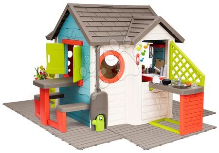 Cabanes avec toboggan pour enfants - Maison avec restaurant de jardin Chef House DeLuxe Smoby - 2